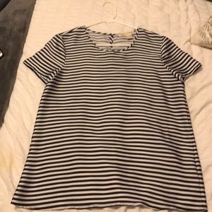 Striped shift blouse